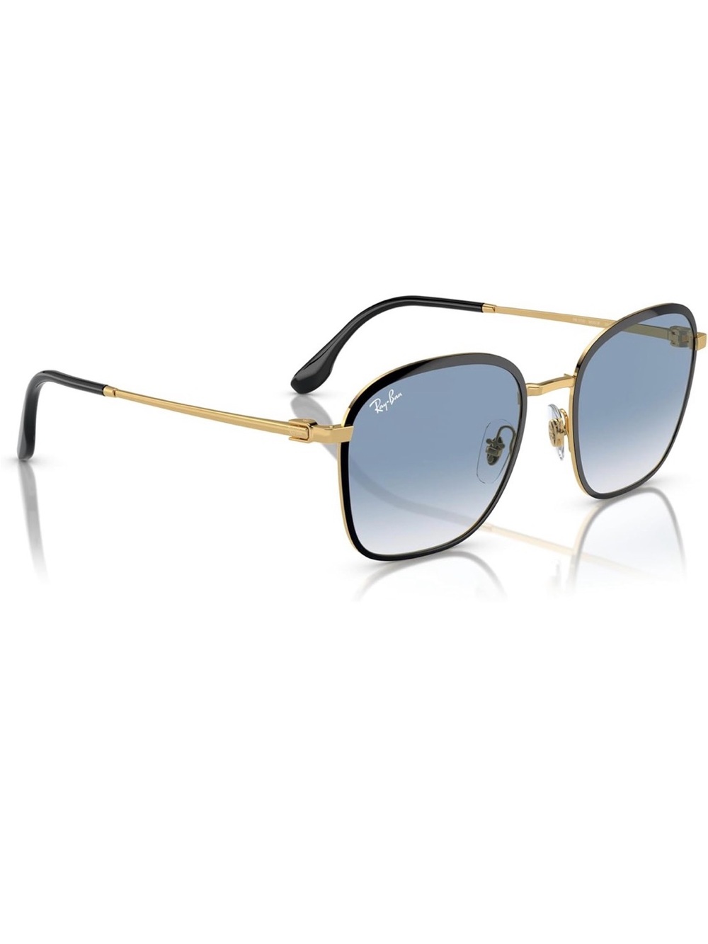 Ray-Ban Women's Gold Frame with Blue Gradient Lenses Sunglasses
